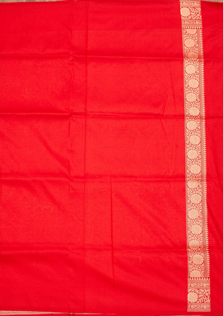 Red Zariwork Pure Silk Saree