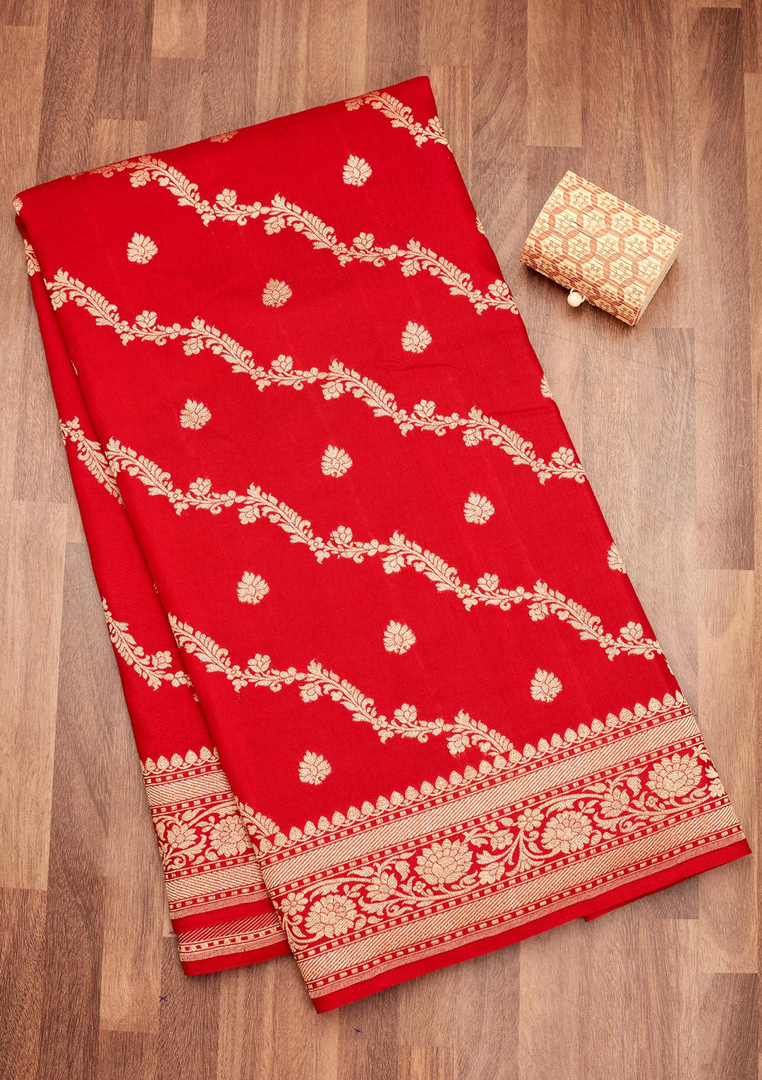 Red Zariwork Pure Silk Saree