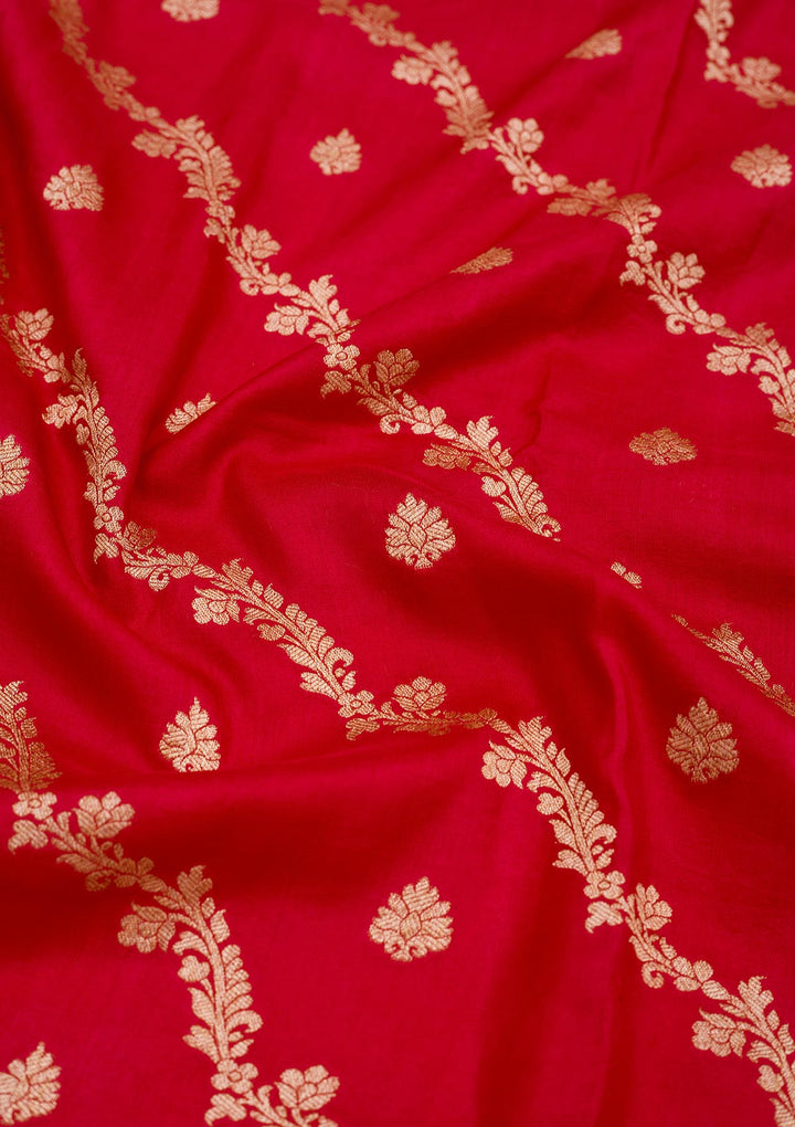 Red Zariwork Pure Silk Saree