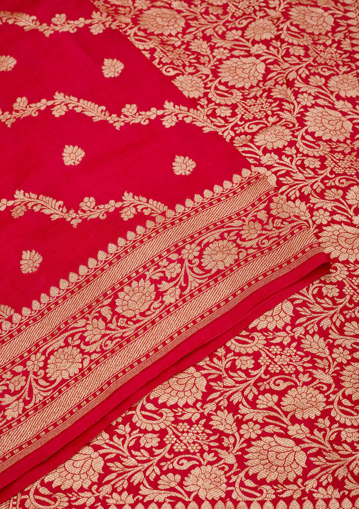 Red Zariwork Pure Silk Saree