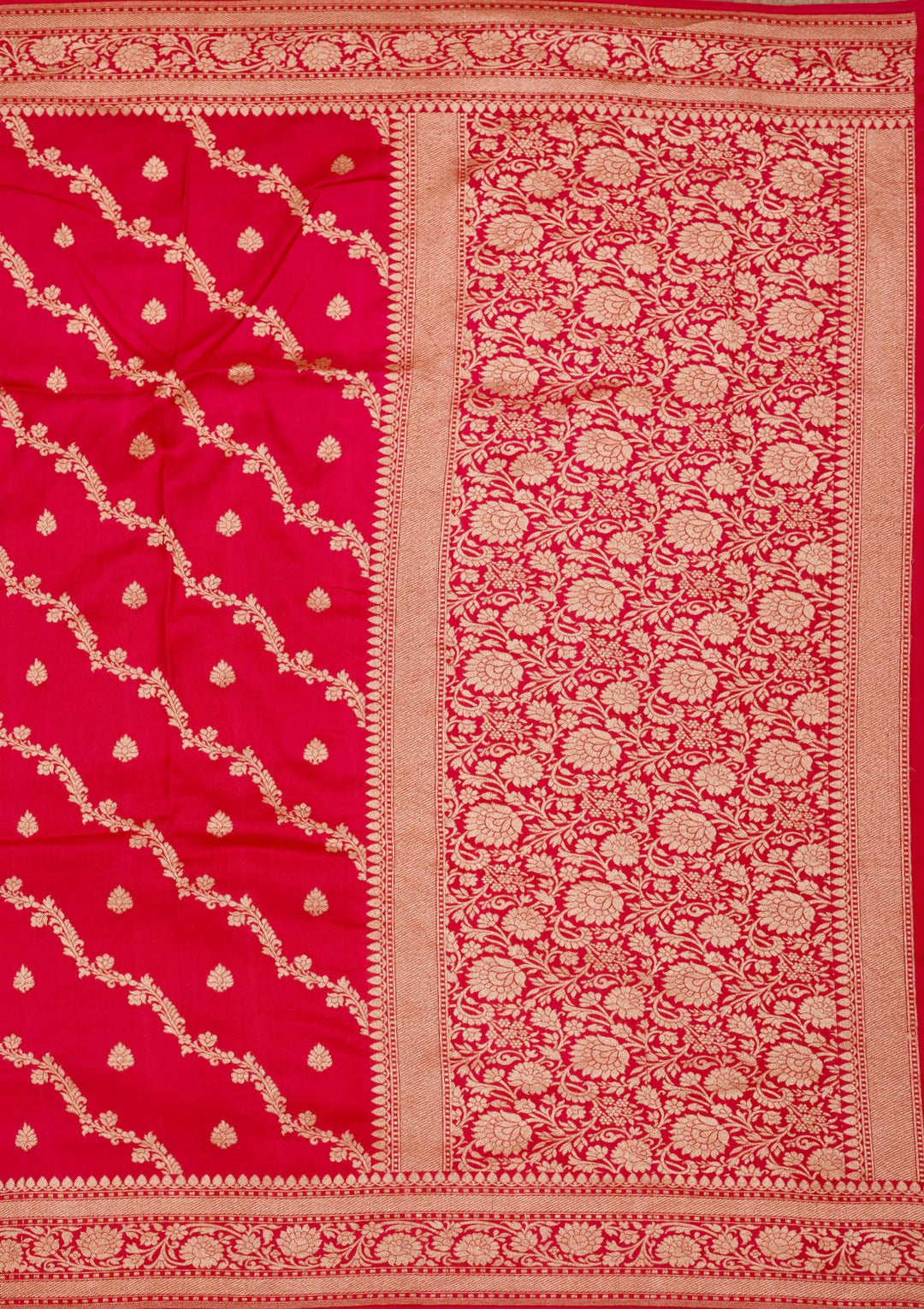 Red Zariwork Pure Silk Saree