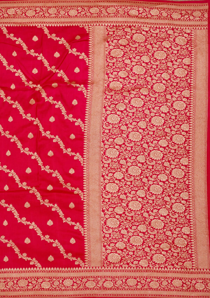 Red Zariwork Pure Silk Saree