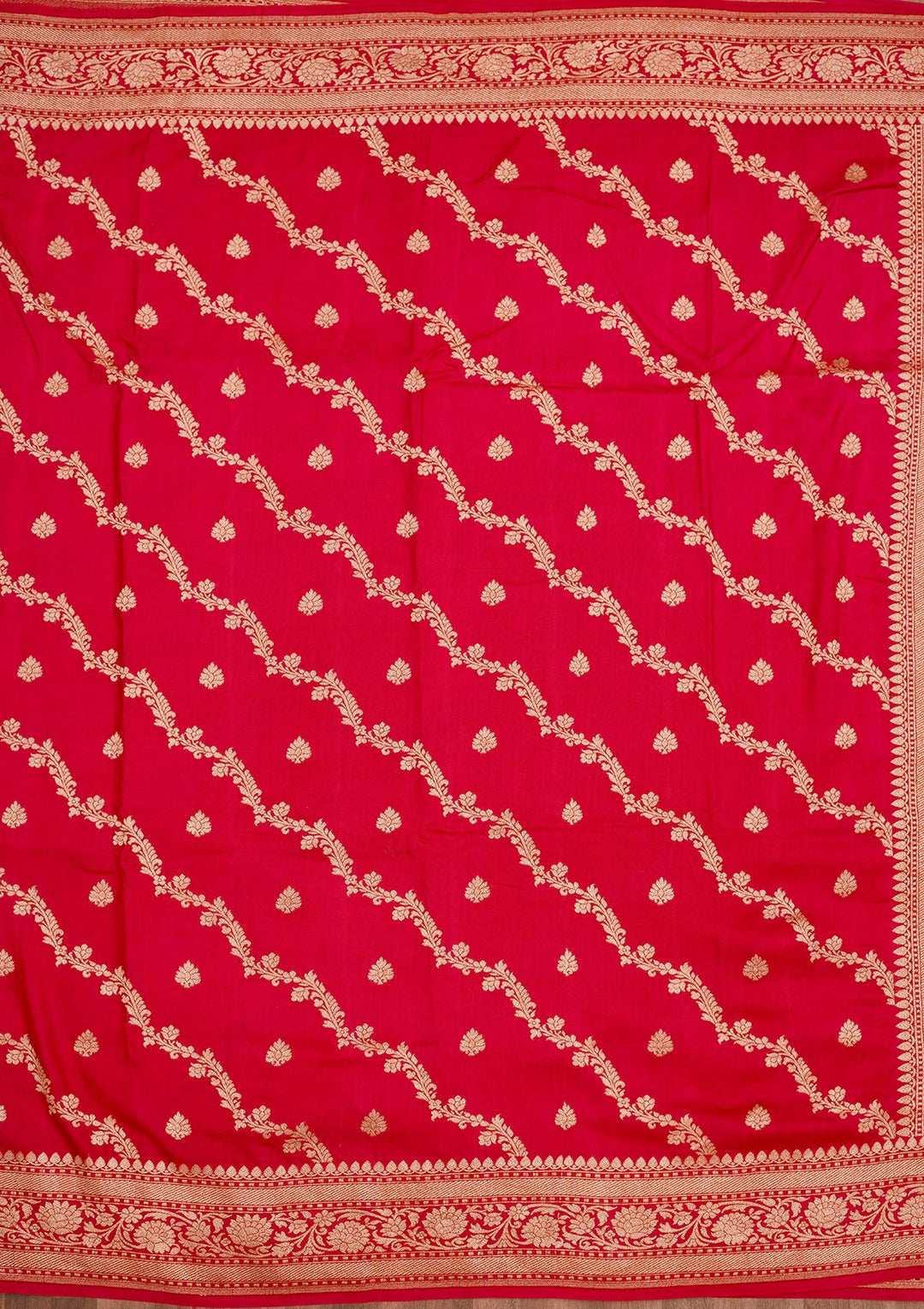Red Zariwork Pure Silk Saree