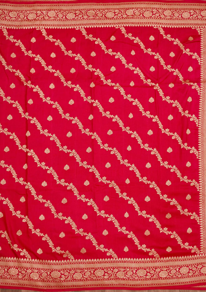 Red Zariwork Pure Silk Saree