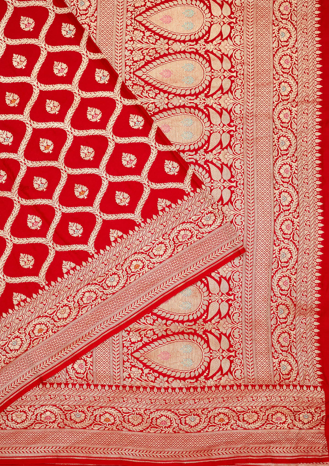 Red Zariwork Pure Silk Saree