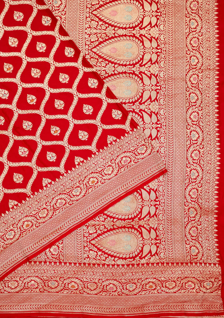 Red Zariwork Pure Silk Saree