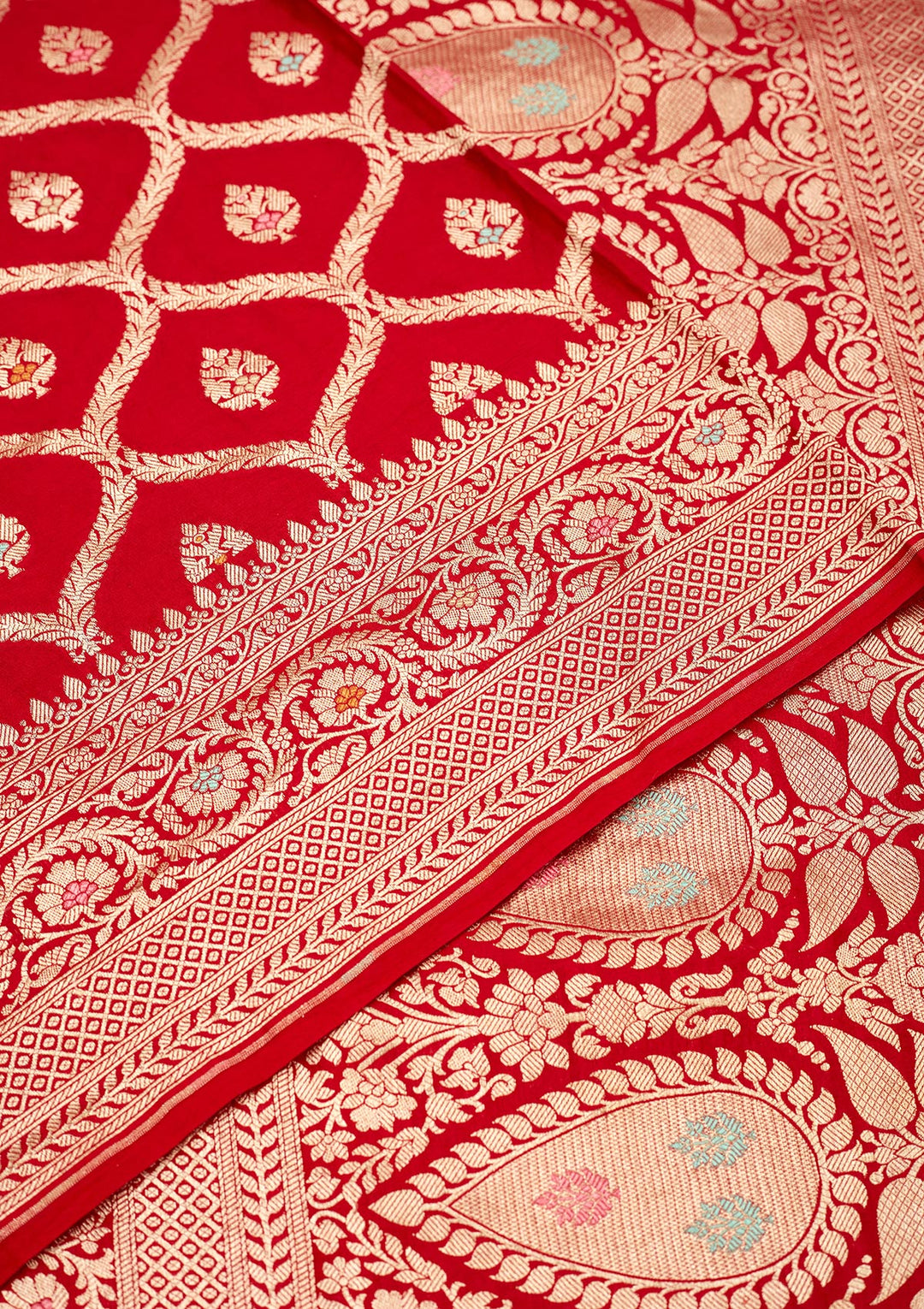 Red Zariwork Pure Silk Saree