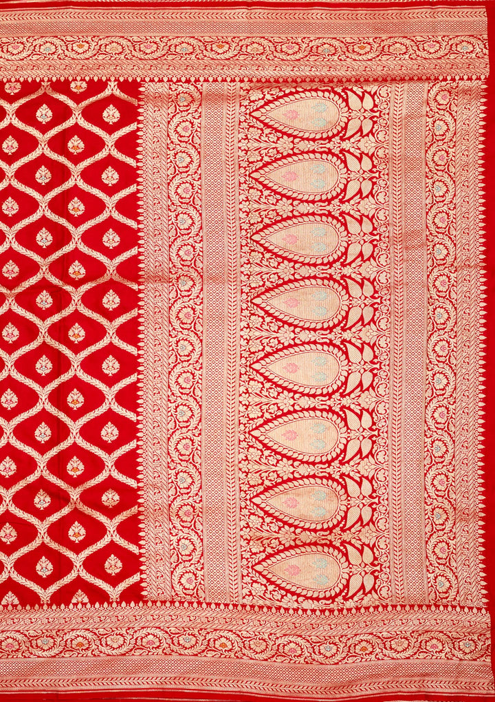 Red Zariwork Pure Silk Saree