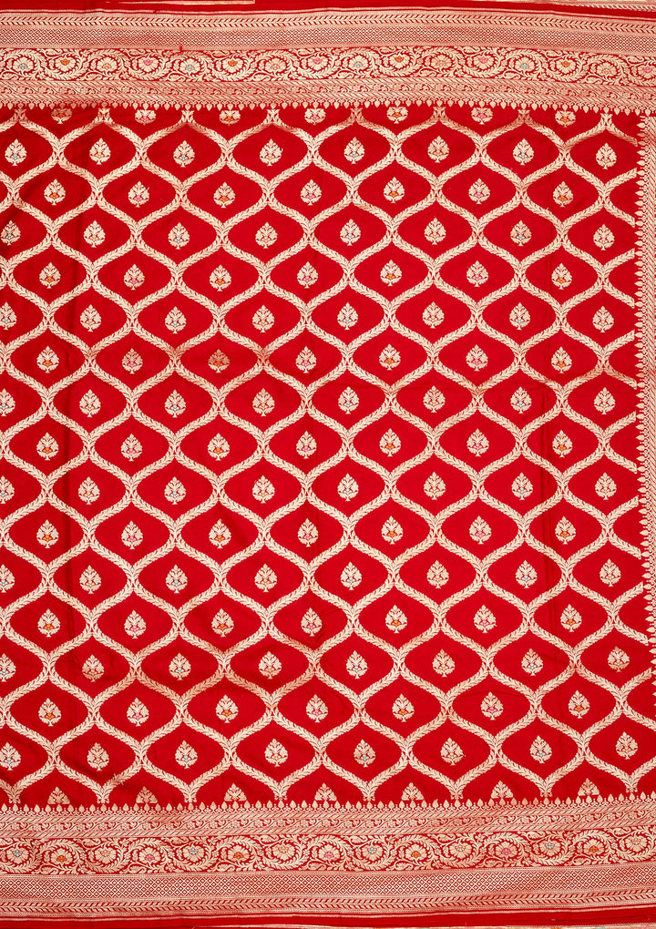 Red Zariwork Pure Silk Saree