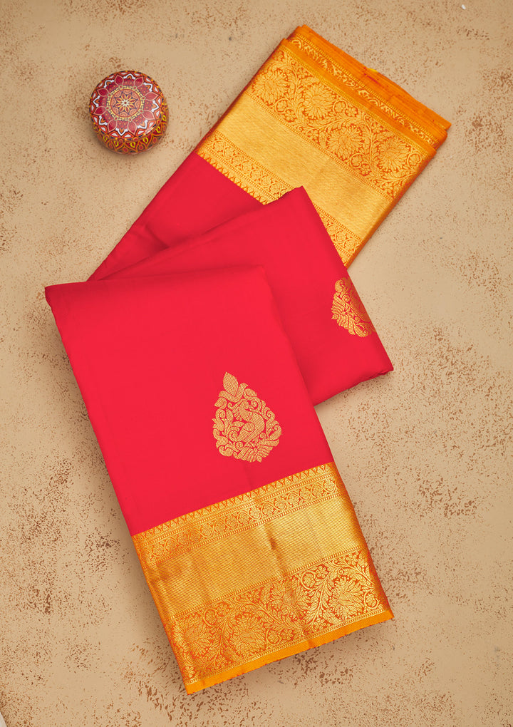 Red Zariwork Pure Silk Saree