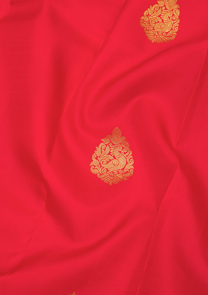 Red Zariwork Pure Silk Saree