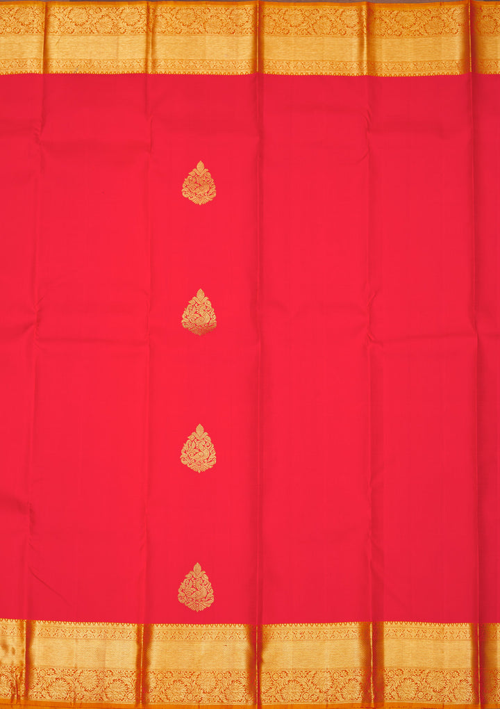 Red Zariwork Pure Silk Saree