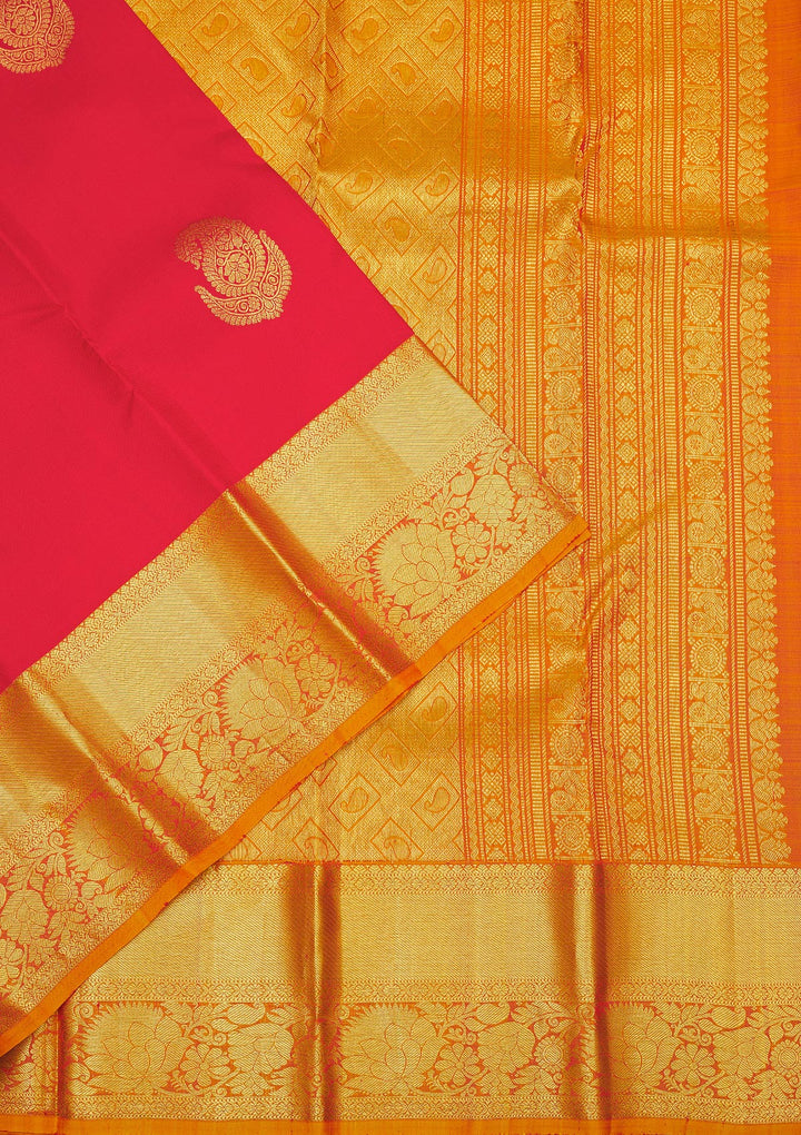 Red Zariwork Pure Silk Saree