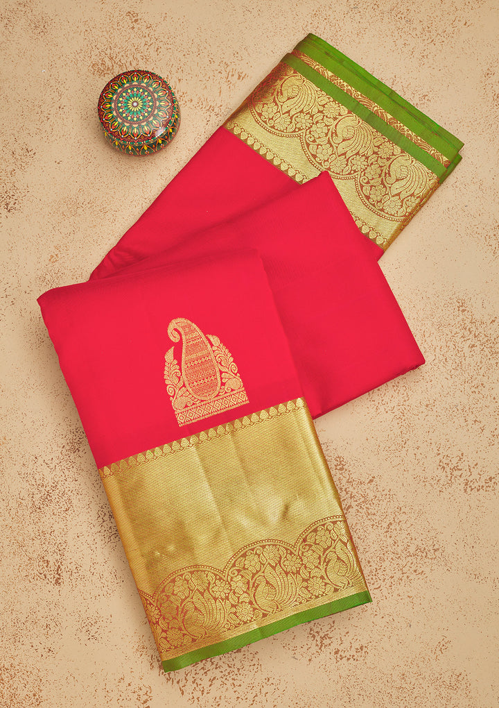 Red Zariwork Pure Silk Saree
