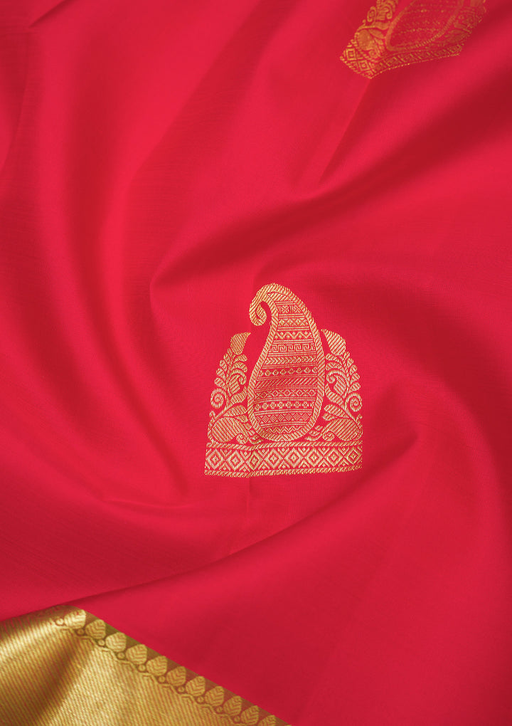 Red Zariwork Pure Silk Saree