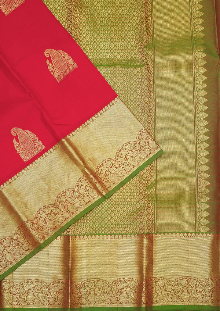 Red Zariwork Pure Silk Saree