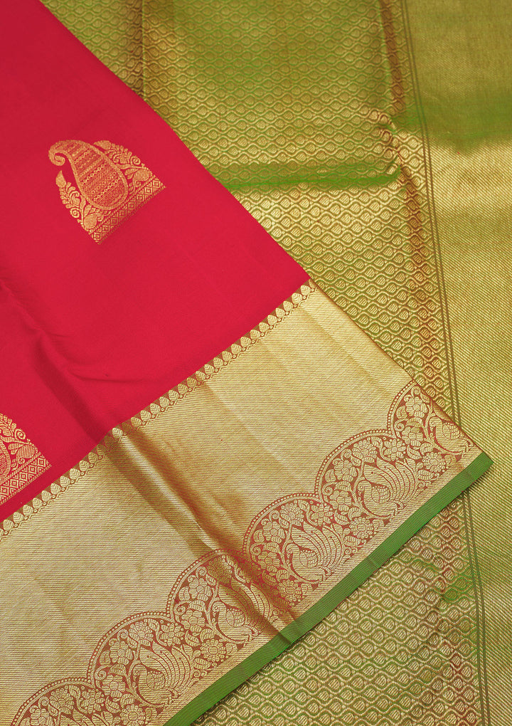 Red Zariwork Pure Silk Saree