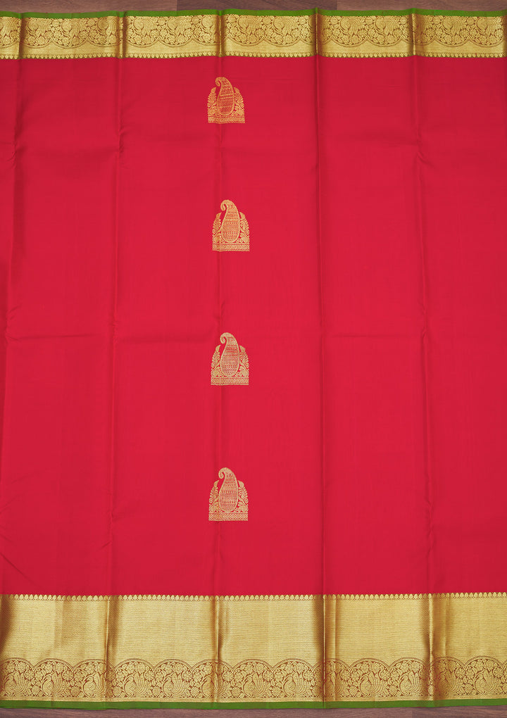 Red Zariwork Pure Silk Saree