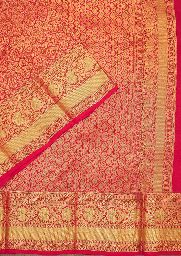 Red Zariwork Pure Silk Saree