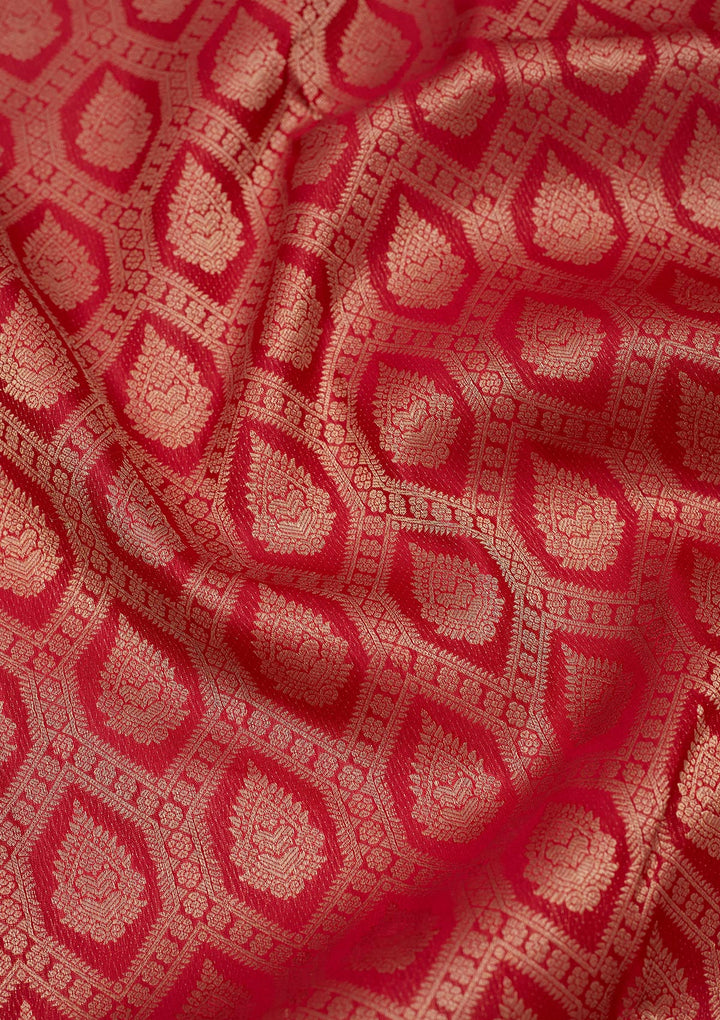 Red Zariwork Pure Silk Saree