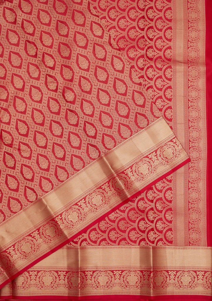 Red Zariwork Pure Silk Saree