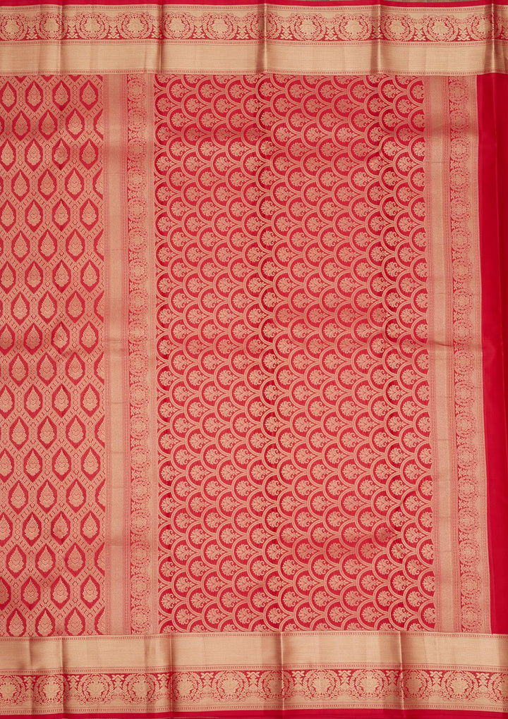 Red Zariwork Pure Silk Saree