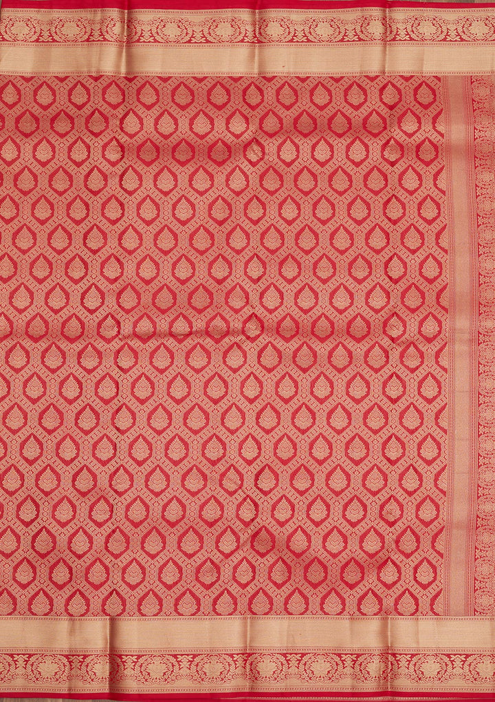 Red Zariwork Pure Silk Saree