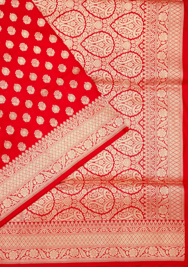 Red Zariwork Pure Silk Saree