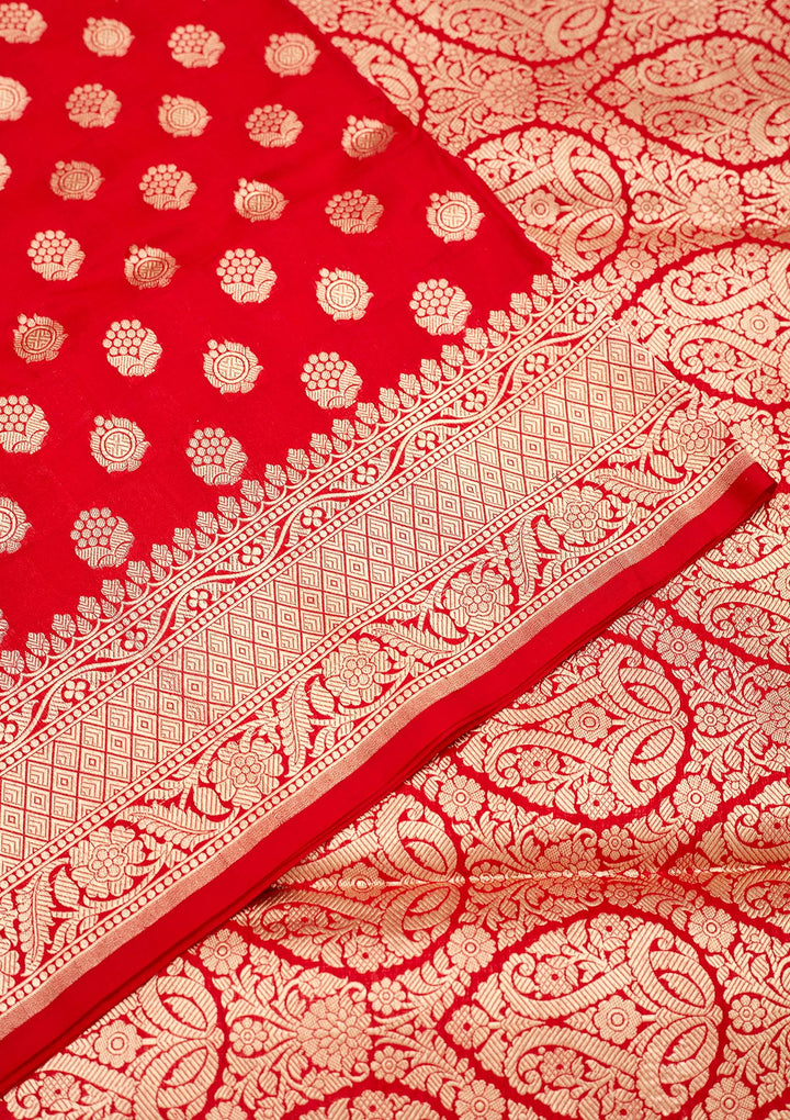 Red Zariwork Pure Silk Saree