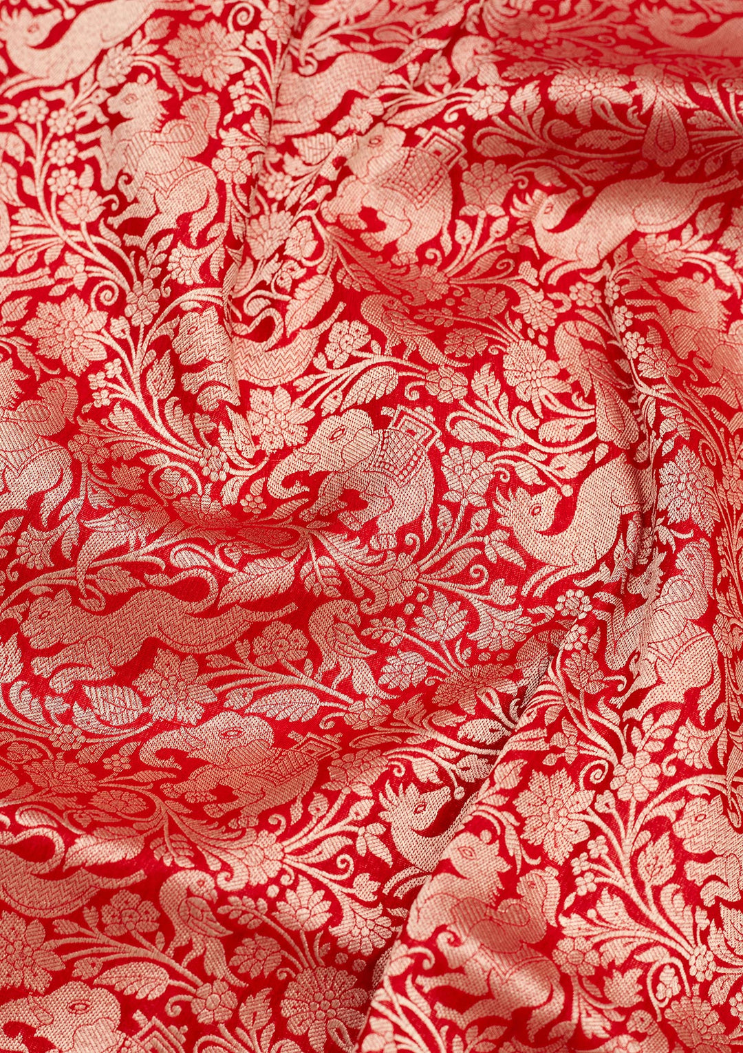 Red Zariwork Pure Silk Saree