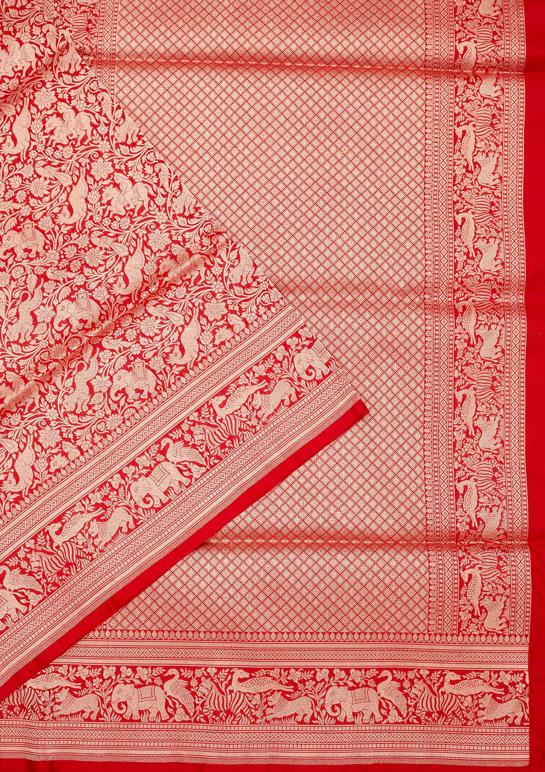 Red Zariwork Pure Silk Saree