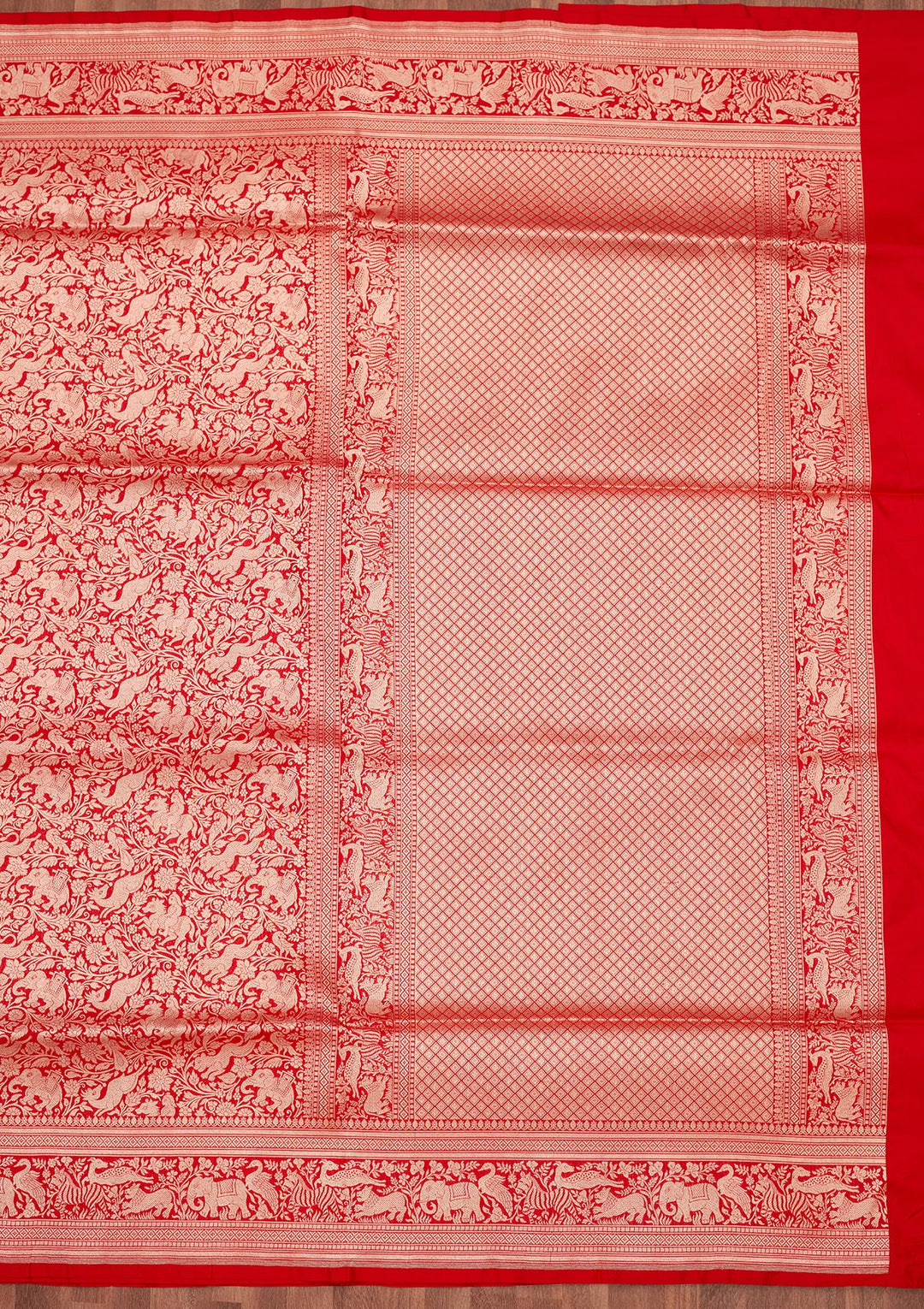 Red Zariwork Pure Silk Saree