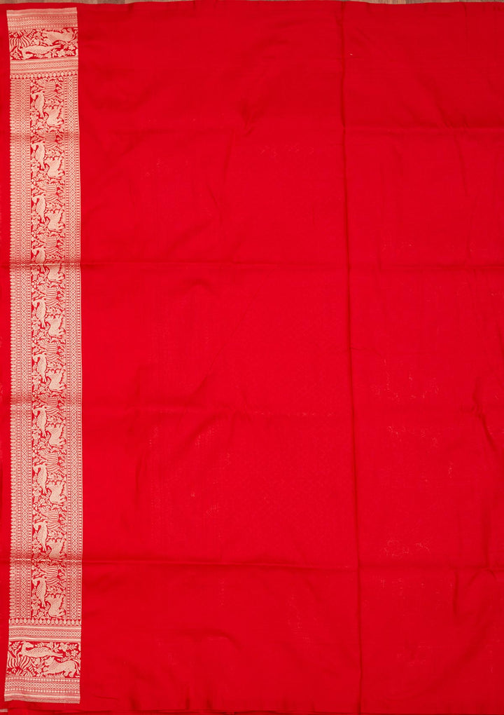 Red Zariwork Pure Silk Saree