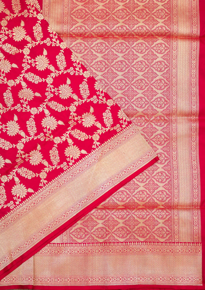 Red Zariwork Pure Silk Saree