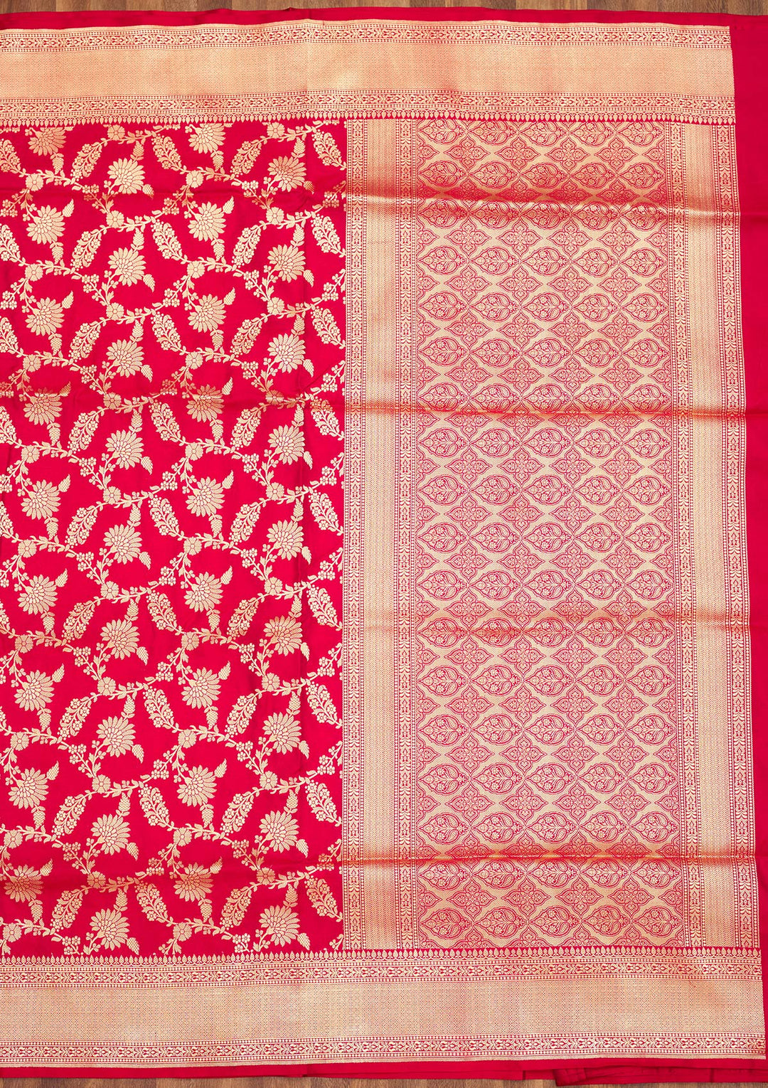 Red Zariwork Pure Silk Saree