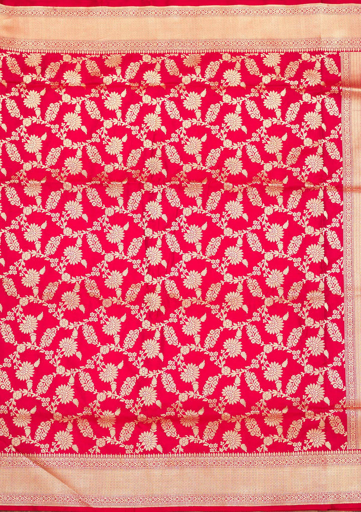 Red Zariwork Pure Silk Saree