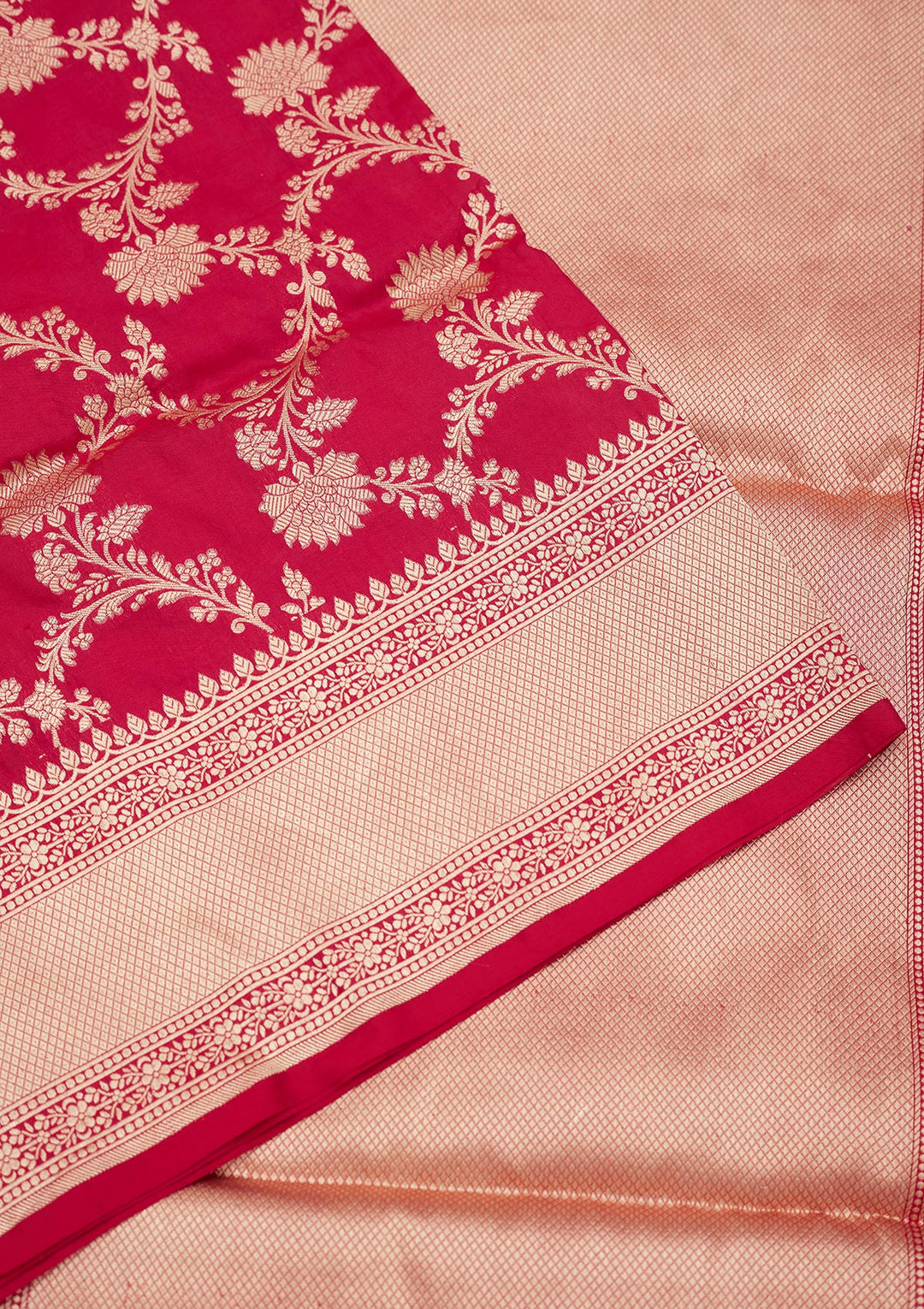 Red Zariwork Pure Silk Saree