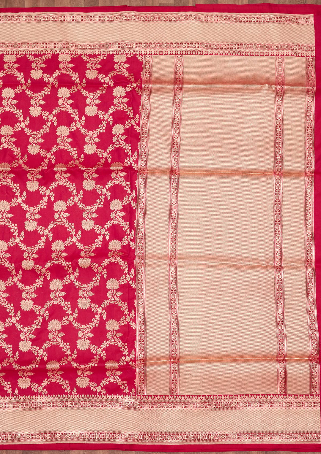 Red Zariwork Pure Silk Saree