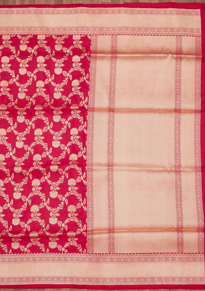 Red Zariwork Pure Silk Saree
