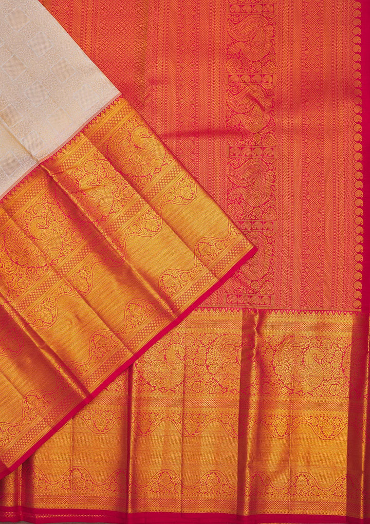Red Zariwork Pure Silk Saree