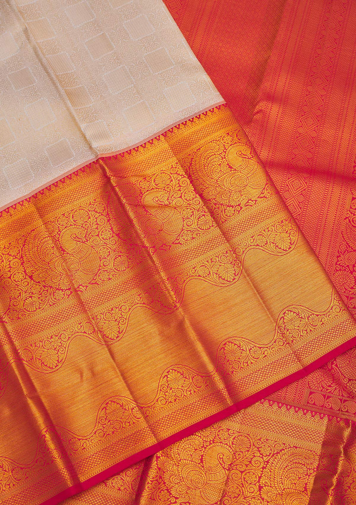 Red Zariwork Pure Silk Saree