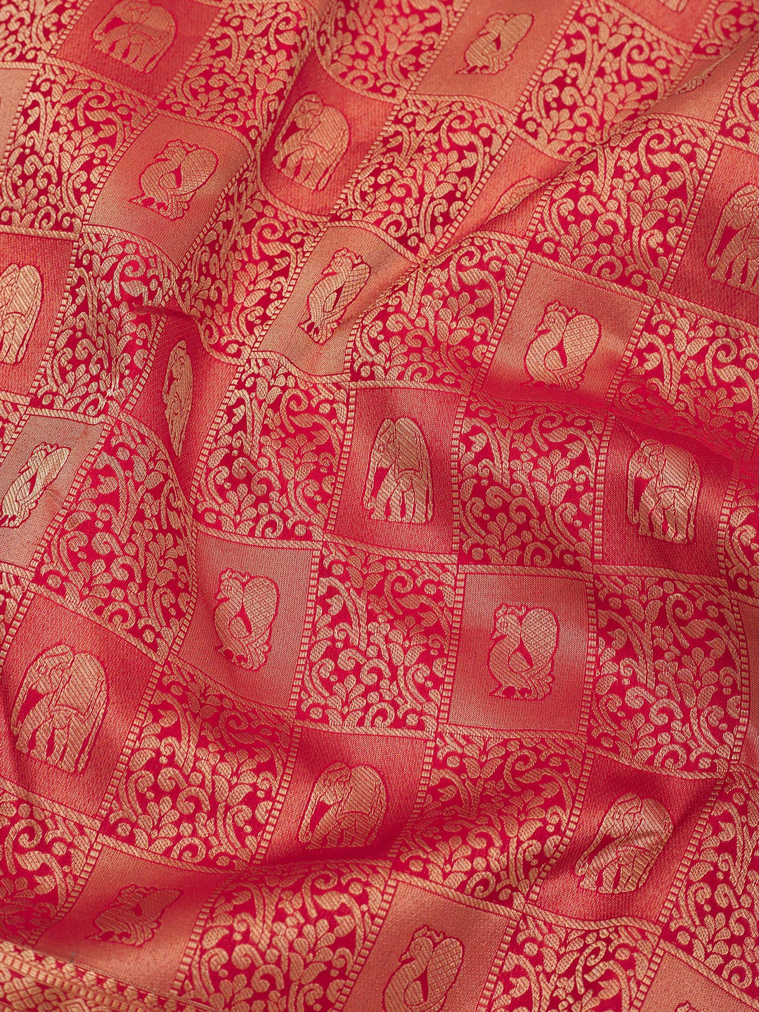 Red Zariwork Pure Silk Saree