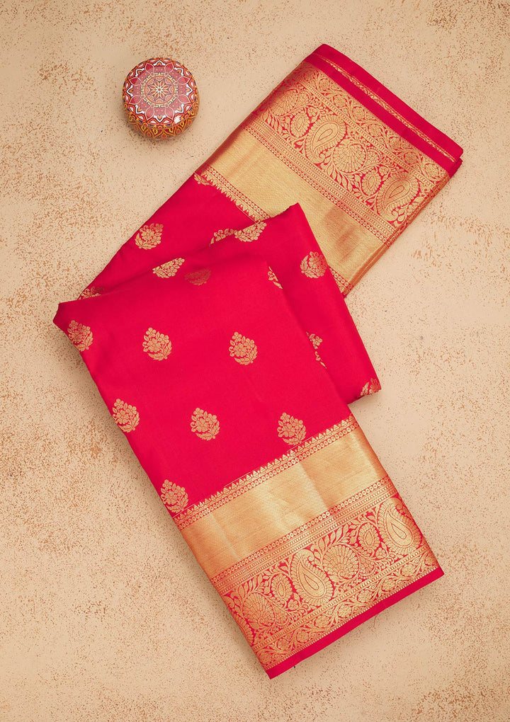 Red Zariwork Pure Silk Saree