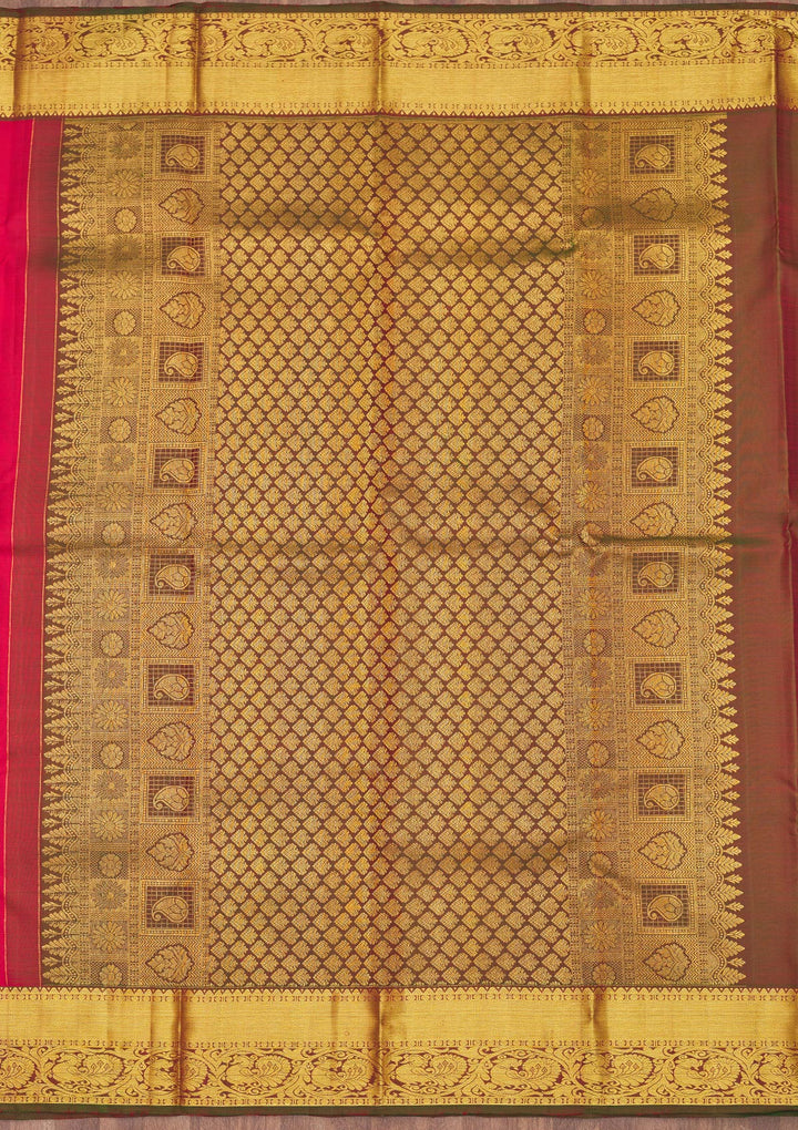 Red Zariwork Pure Silk Saree