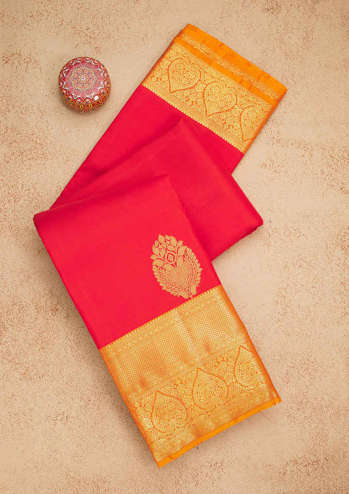 Red Zariwork Pure Silk Saree