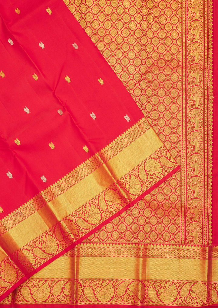Red Zariwork Pure Silk Saree