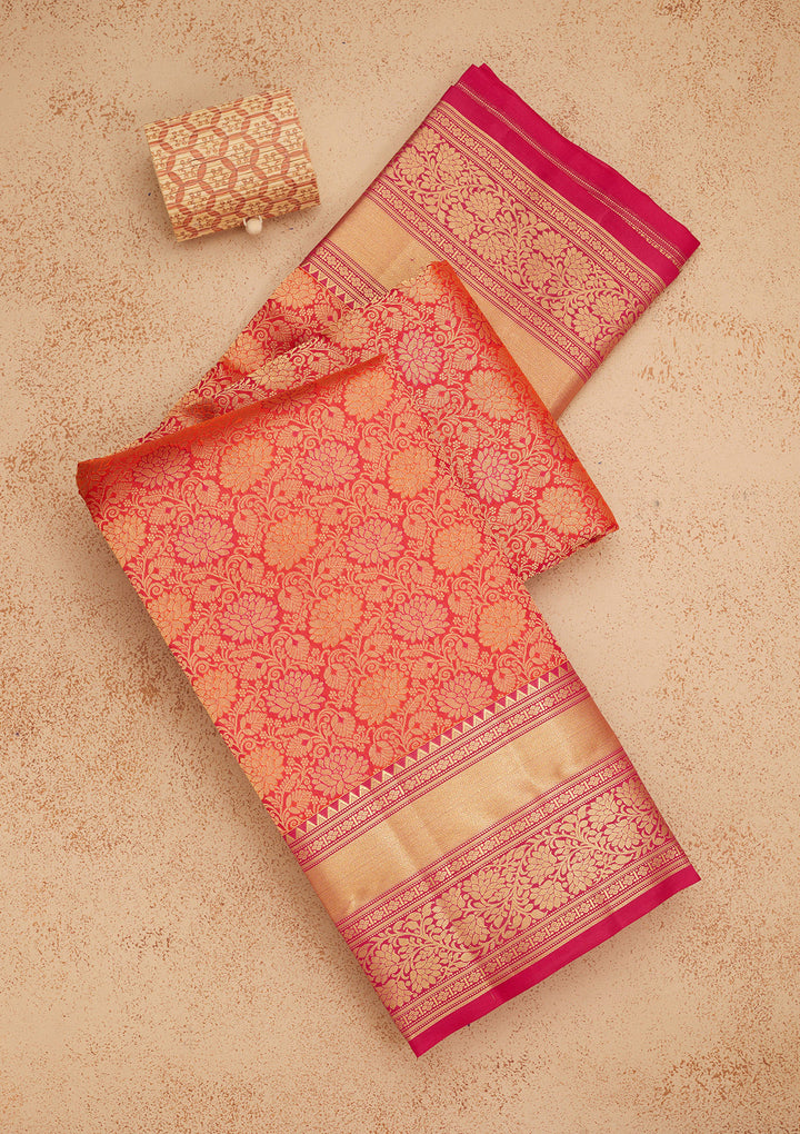 Red Zariwork Pure Silk Saree