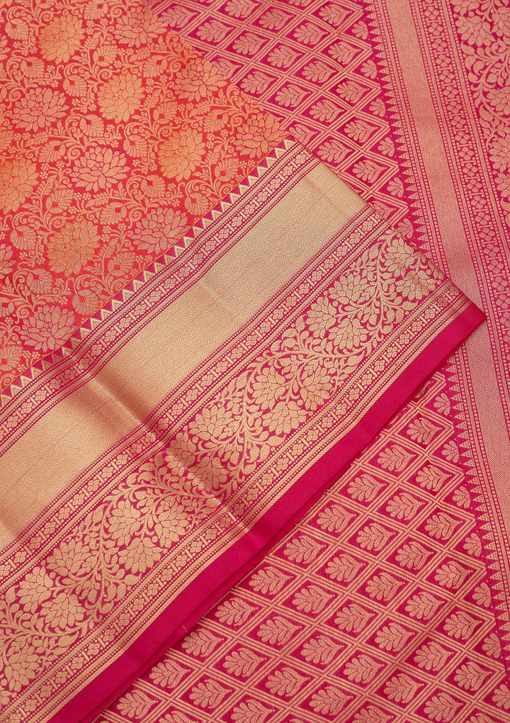 Red Zariwork Pure Silk Saree