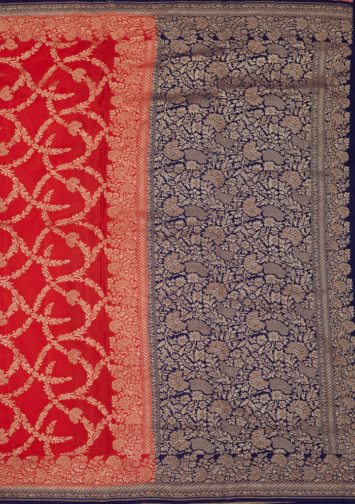 Red Zariwork Pure Silk Saree