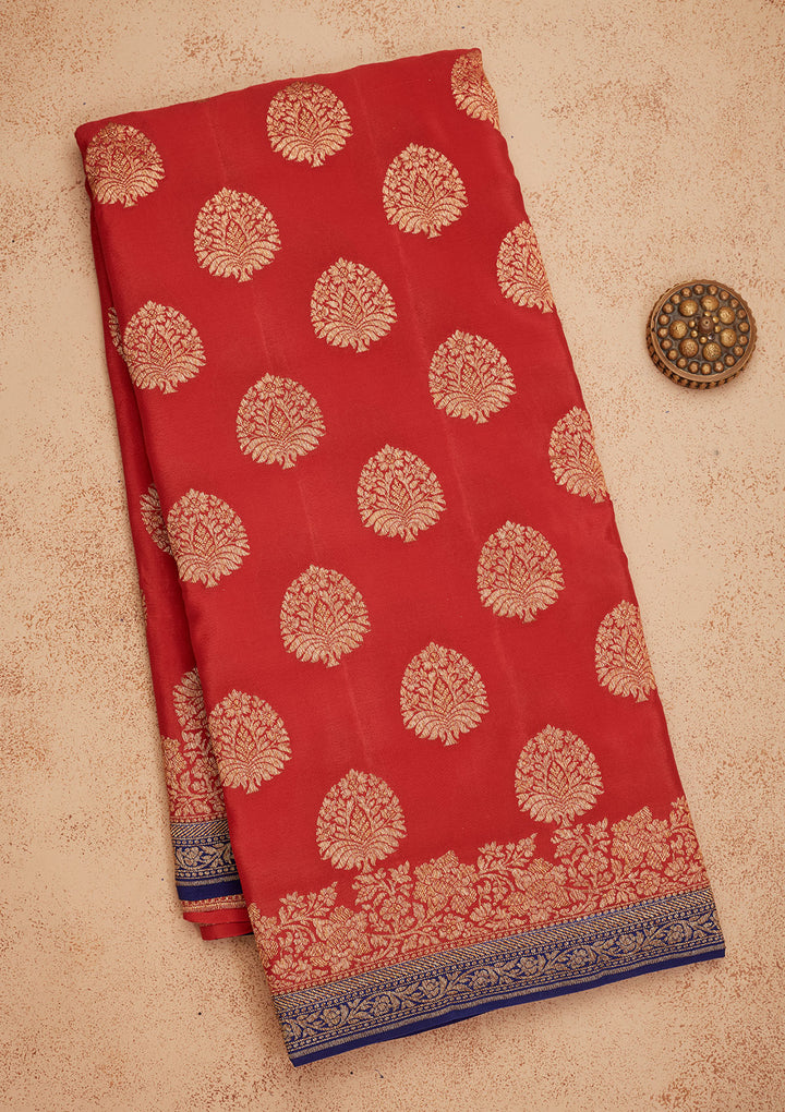 Red Zariwork Pure Silk Saree